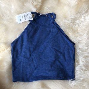 Zara High Neck Crop Top